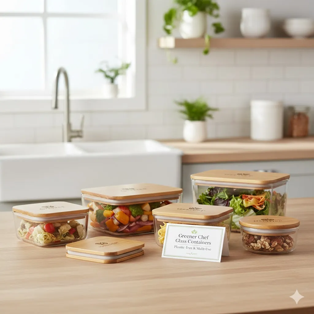 Greener Chef Glass Containers – Plastic-Free & Multi-Use