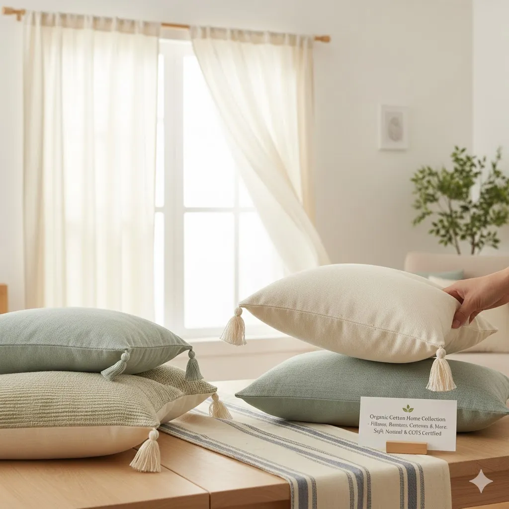 Cotton Throw Pillows, Runners, Curtains...
