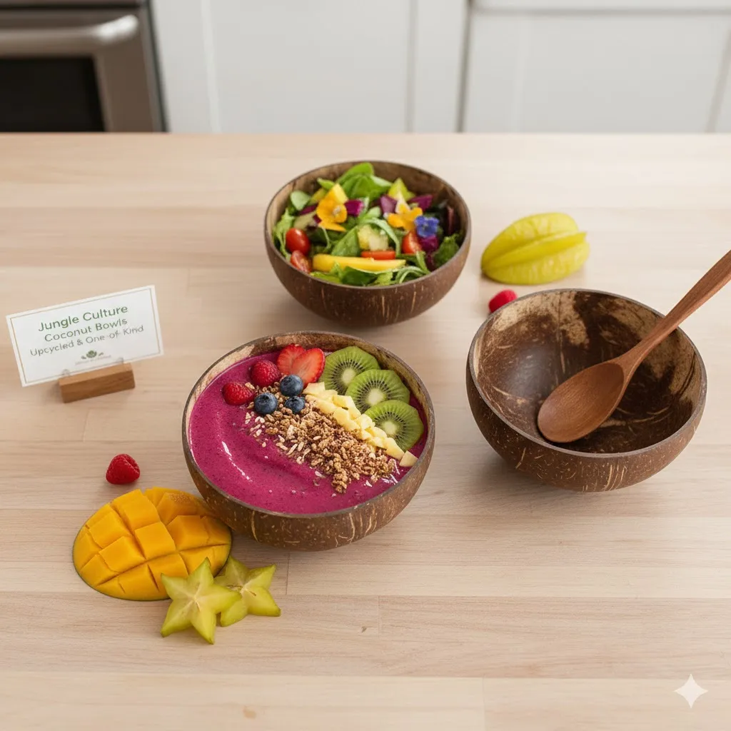 Jungle Culture Coconut Bowls – Upcycled & One-of-a-Kind