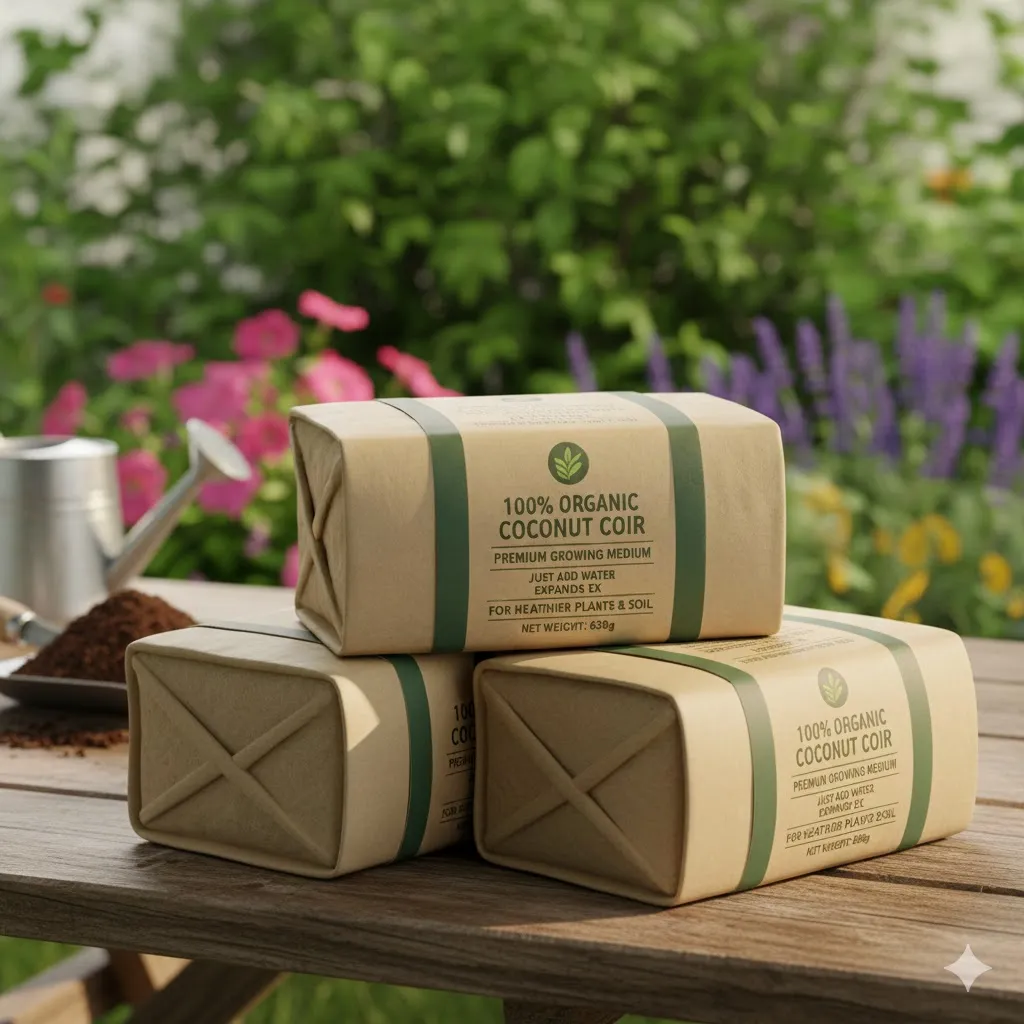 100% Organic Coconut Coir Bricks for Plants