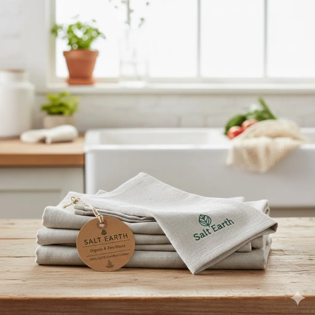 Salt Earth Kitchen Towels – Organic & Zero Waste
