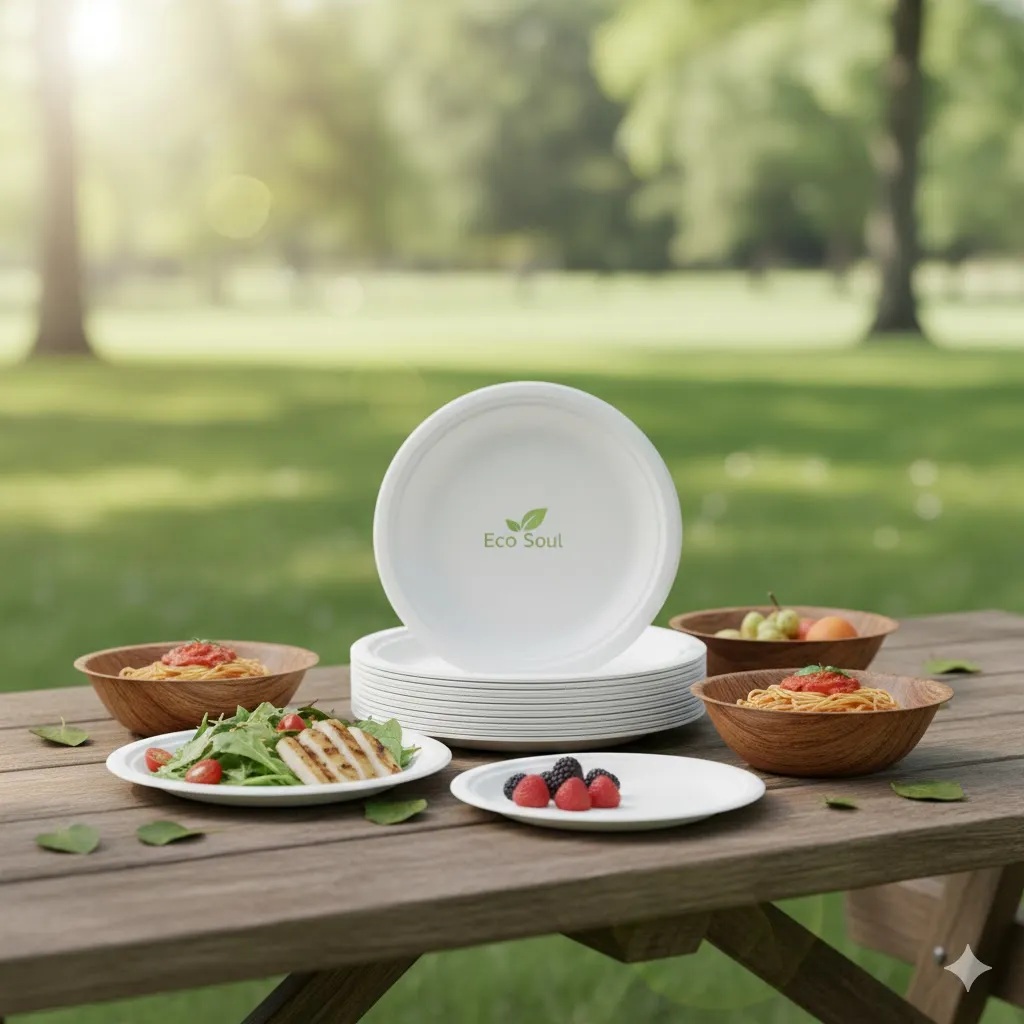 Eco Soul Compostable Plates & Bowls β Plant-Based, Plastic-Free