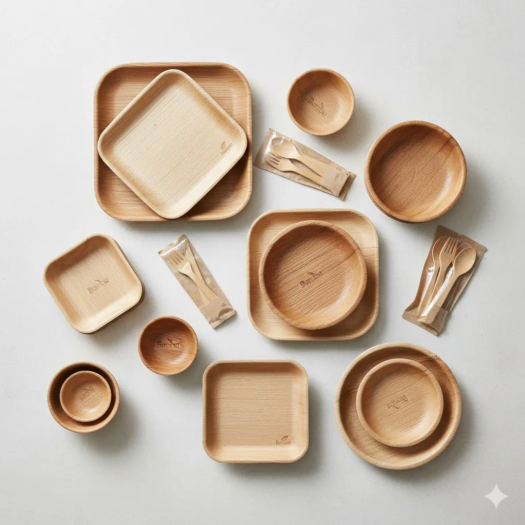  Bambu Disposable Tableware – Organic & Elegant Use 'hippiekitgreenproducts' for 10% off