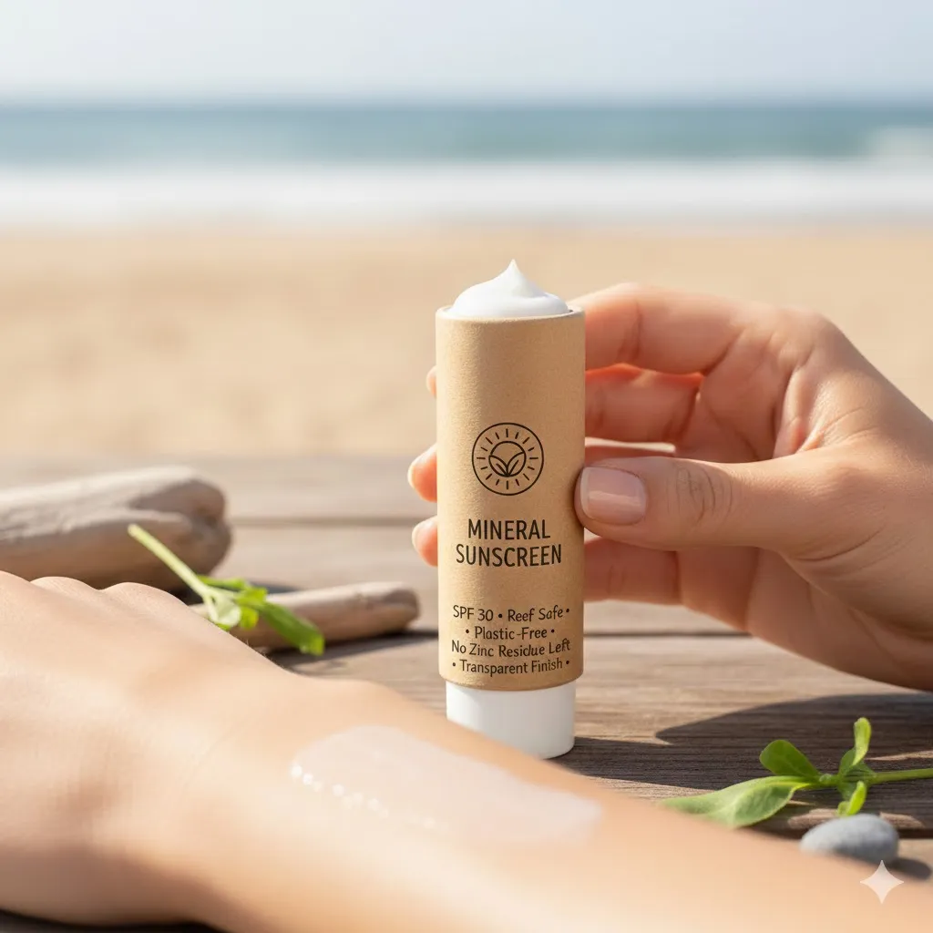 Mineral Sunscreen Paper Packaging-No Zinc Residue Left Behind